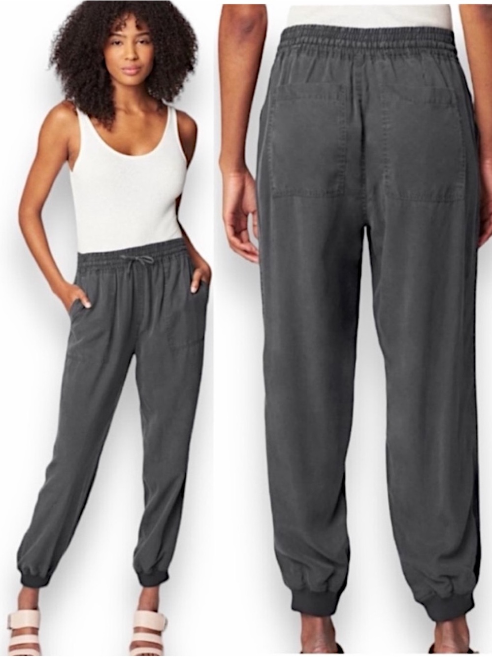 BLANKNYC Time and Chance Gray Lyocell Jogger Pants NWT 2X